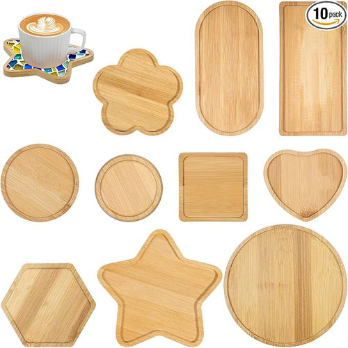 10 Pcs Wooden Mosaic Bases Kits by Unknown