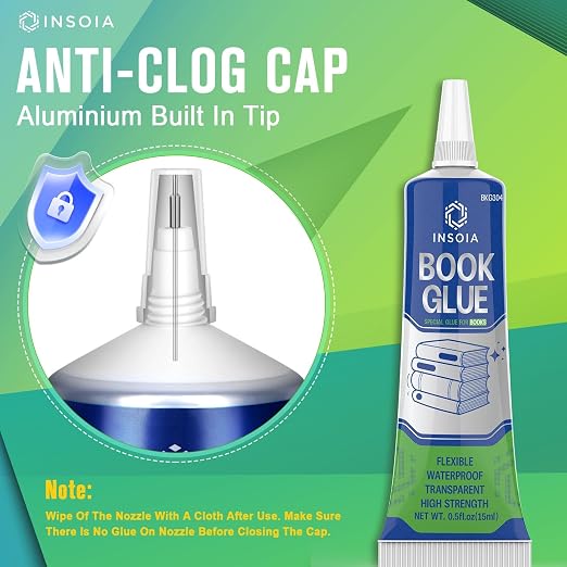 Book Glue, 15ML x 2 Book Adhesive, Flexible Paper Glue - Image 4