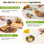 13PCS Measuring Cups and Spoons Set, Premium Heavy Duty Steel Measuring Spoons - Image 3