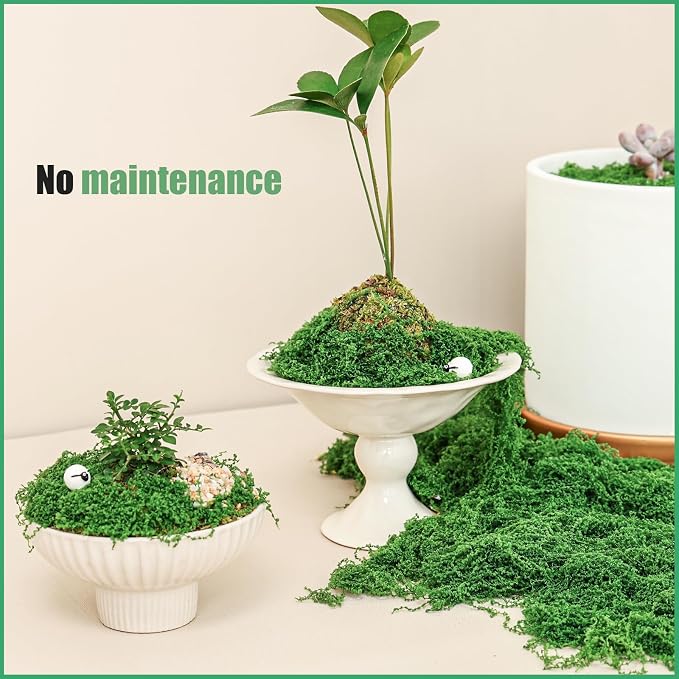 28.2oz Fake Moss for Crafts, Fairy Garden Accessories, Decorative Faux Grass - Image 4