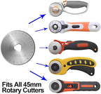 SOMOLUX Rotary Cutter Blades 45mm 10 Pack Refill Fits OLFA, Truecut Replacement - Image 5