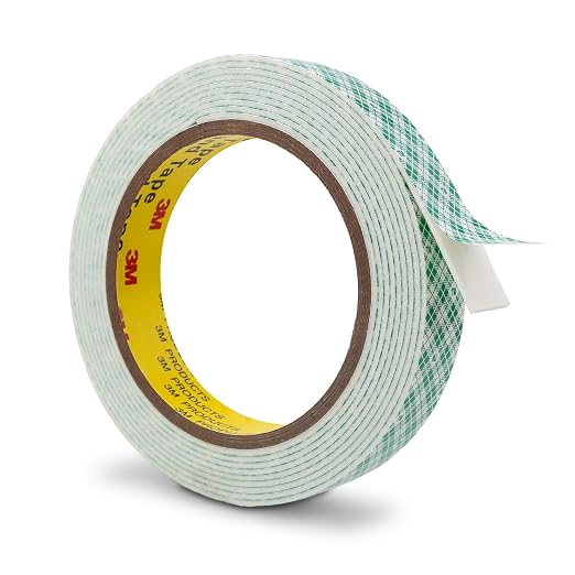 3M Double Sided Foam Tape 0.75" x 10Ft 1 Pack White | Double Coated Urethane by 3MFullRangeProducts
