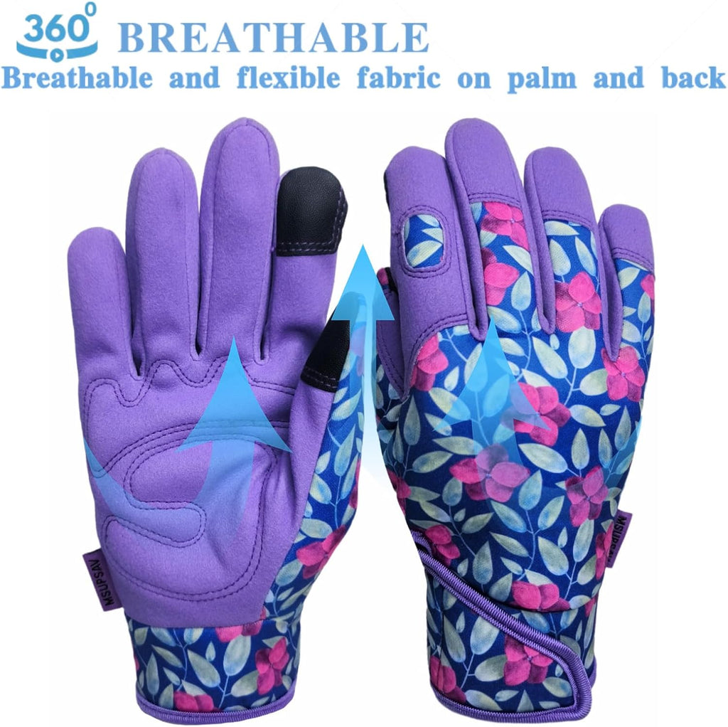 Thorn Proof&Puncture Resistant Gardening Gloves with Grip,Garden Gloves for Women, Leather Work Gloves,Gifts