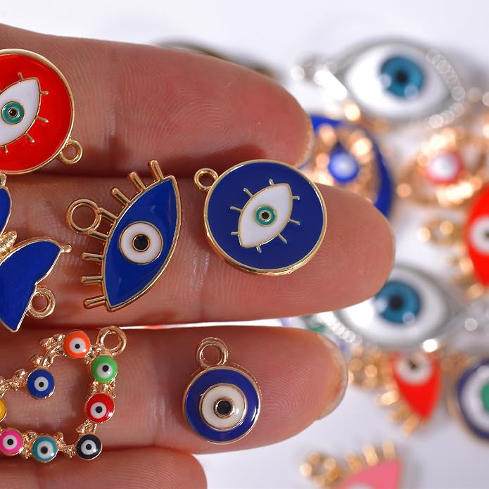 Bulk Gold Enamel Charms for Jewelry Making, Colorful Metal Charms Pendant for - Image 4