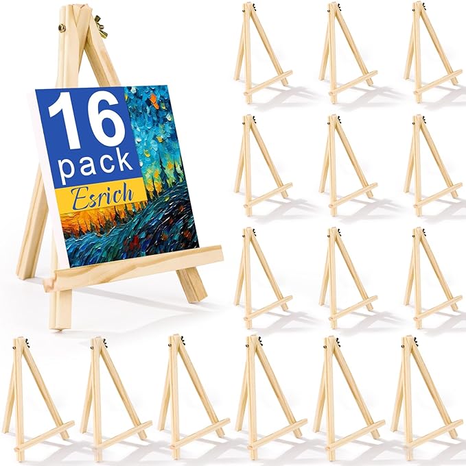 ESRICH 16 PCS 9 Inch Easel for Painting, Easel Stand for Painting Canvas by ESRICH