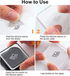 GLOBLELAND Vintage Floral Calendar Clear Stamps Floral Postage Silicone Stamps - Image 7