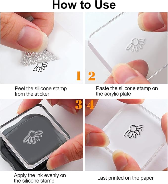 GLOBLELAND Vintage Floral Calendar Clear Stamps Floral Postage Silicone Stamps - Image 7