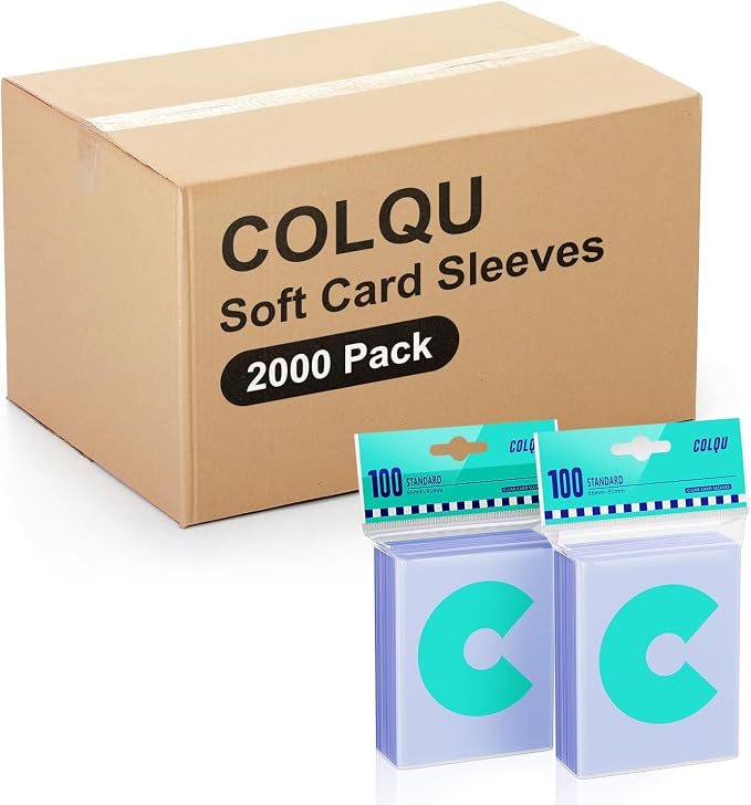 2000ct Clear Card Sleeves for Trading Cards, Soft Baseball Sports Card Sleeves by Unknown
