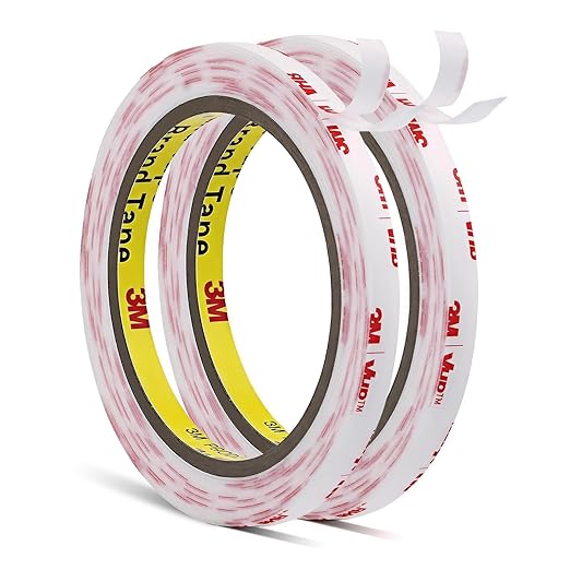 3M Double Sided Tape Thin 1/4''x15.4Ft 2 Pack Mounting Tape, 0.025in Thick by 3MFullRangeProducts