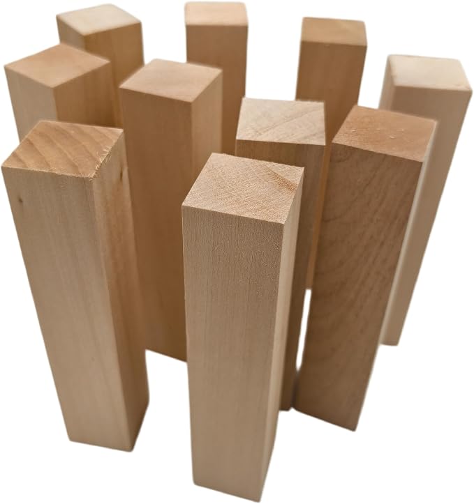 10PCS Basswood Carving Blocks, Whittling Wood Carving Kit, Unfinished Wooden - Image 6
