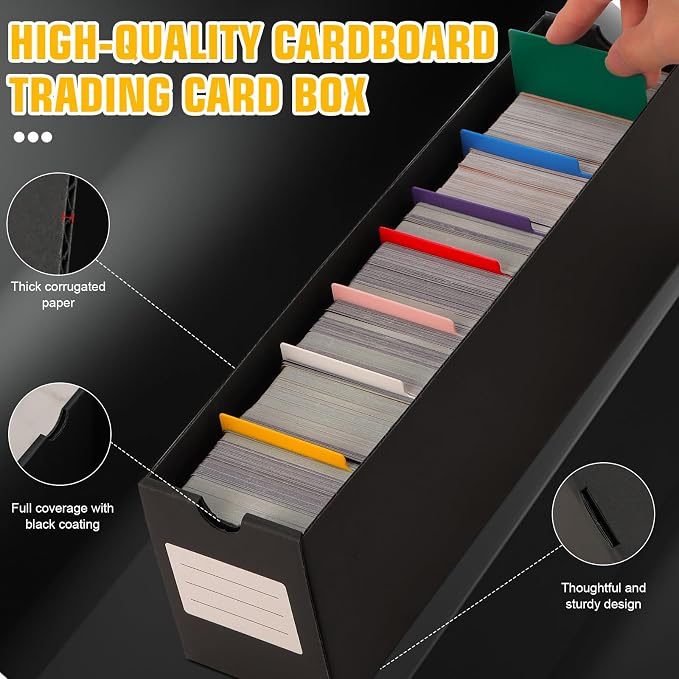 Trading Card Storage Box, Includes 9-600 CT Boxes & 48 Card Dividers, 9000+ - Image 6