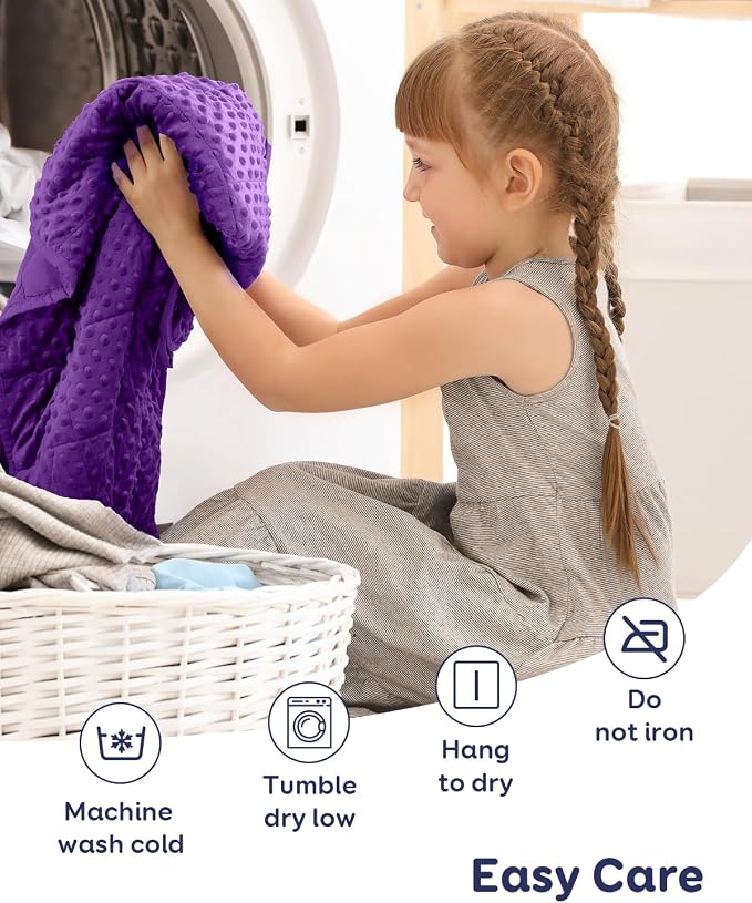 Kivik 2 lbs Weighted Lap Pad, Ultra Soft Minky Dotted Heavy Blankets Throw - Image 7