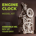 UGEARS Engine Clock 3D Wooden Puzzles - Image 8