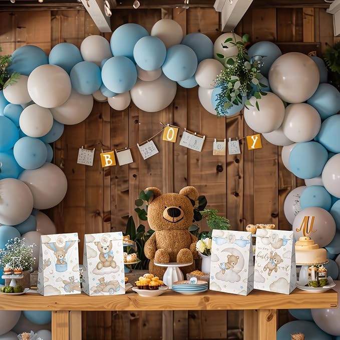 24 Pack Teddy Bear Baby Shower Bags, We Can Bearly Wait Baby Shower Bags - Image 6