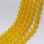 MJDCB 7A Round Natural Yellow Agate Beads Stone Loose Beads - Image 7