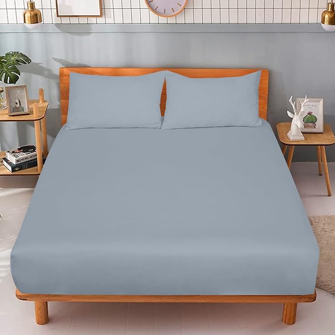 ROYALE LINENS 300 Thread Count 100% Long Staple Combed Cotton Fitted Sheet King - Image 9