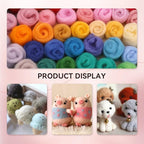 JUPEAN 96Pcs Needle Felting Wool 10.4 oz Wool Roving Yarn Needle Felting Kit - Image 8