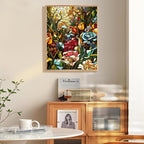 Flower Paint by Numbers Kit for Adults Beginner, Stained Glass Flowers Paint by - Image 2