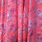 E-Tailor® Indian Ethnic 100% Cotton Voile Running Hand Block Print Natural - Image 3