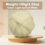 uxcell 3.53oz Wool Roving Yarn, Needle Felting Wool Fiber DIY Craft Needle Wet - Image 2
