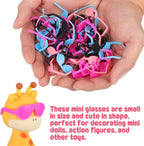 TOYANDONA 60pcs Doll Sunglasses, 4 Colors Glasses Doll Eyeglasses Miniature - Image 3