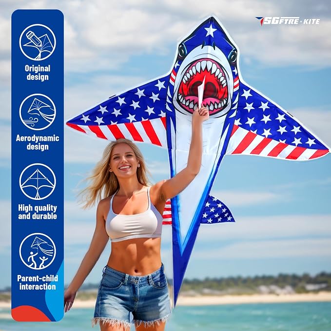 SGftre Complete Kite with Handle, Line & Accessories, Family Outdoor Activities - Image 2