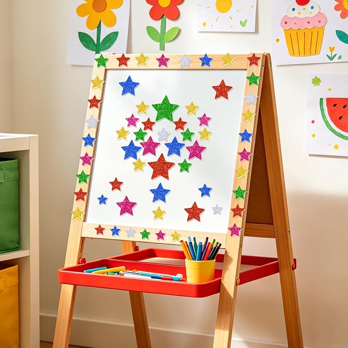 900Pcs Foam Stickers, Colorful Foam Shape Stickers Self Adhesive Star Stickers - Image 7