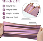 Chameleon HTV Heat Transfer Vinyl, Iron On Vinyl Purple to Brown 12" x6ft | - Image 3