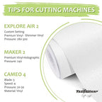TECKWRAP White Permanent Glitter Vinyl – White Glitter Adhesive Vinyl Roll 1ft - Image 2