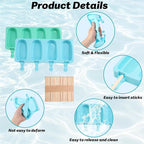 Popsicles Molds, Reusable Silicone Ice Pop Cream Cakesicle Maker Mold 4 Cavities - Image 3