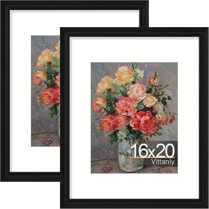 Vittanly 16x20 Picture Frames Set of 2, Ornate Vintage Photo Frame by Vittanly