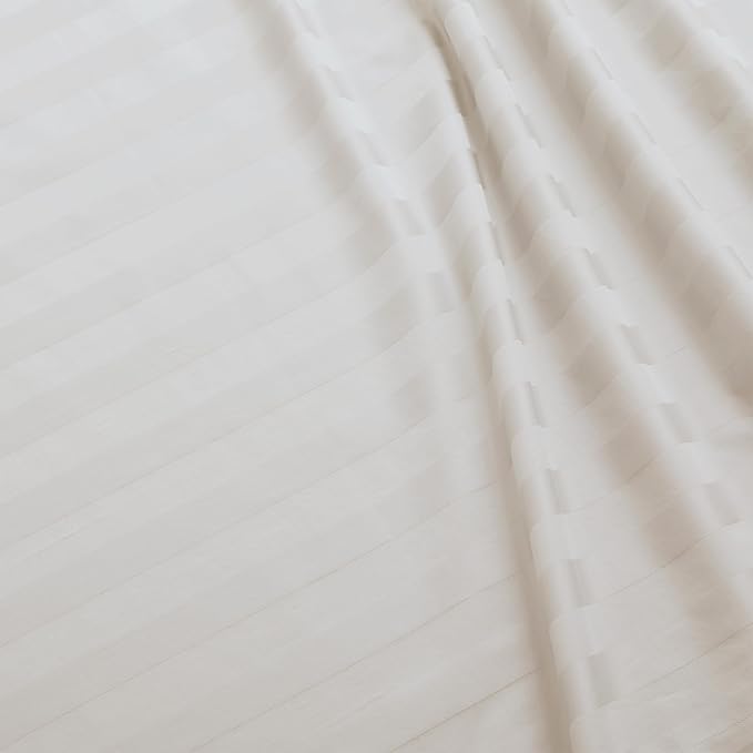 Flat Sheet Only Cal King Size, 400 TC 100% Egyptian Cotton Flat Sheet Striped - Image 5