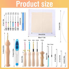 35 Pcs Punch Needle Kit, Punch Needle Tool Adjustable Punch Needle Embroidery - Image 2