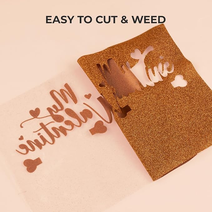 HTVRONT Bronze Glitter HTV Vinyl Roll - Image 3