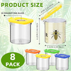 Halloscume 8 Pack Bug Catcher for Kids Bug Viewer - Image 2