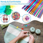 Vodiye 14 Sizes Crochet Hooks Set 2.0–10.0mm, Colorful Metal Crochet Needles - Image 2