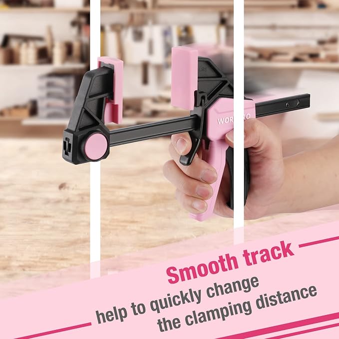 WORKPRO Bar Clamps for Woodworking, Light-Duty Quick-Change F Clamps - Image 7