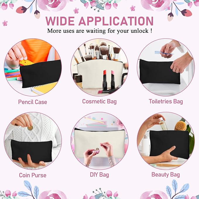 Legigo Blank Canvas Bag Zipper Pouch Makeup Bags Bulk - Image 5