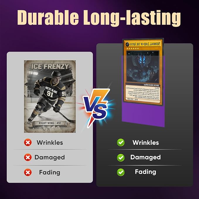 Purple MTG Card Sleeves 200 Pack Matte Trading Card Sleeves Sturdy Card - Image 4