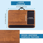 LAPGEAR Home Office Pro Lap Desk – Espresso Woodgrain, Fits 15.6” Laptops - Image 5