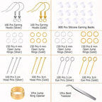 Hypoallergenic Earring Making Kit, modacraft 2000Pcs Earring Making Supplies Kit - Image 3