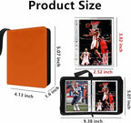 Mini Card Binder, 1-Pocket Super Lightweight Zipper Binder Holds 80+ Trading - Image 3