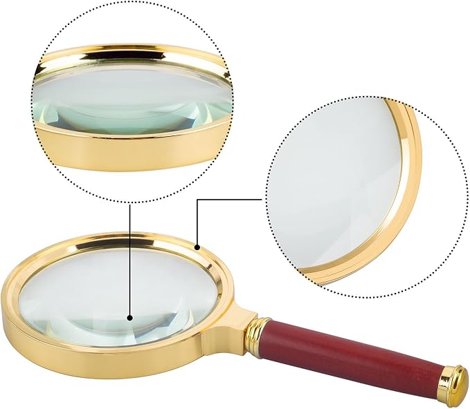 BASUNE 10X Handheld Magnifier, Reading Magnifier Loupe Glasses 10X - Image 7