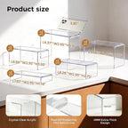 Acrylic Risers 10 Pack Display Risers Clear Stand - Image 2