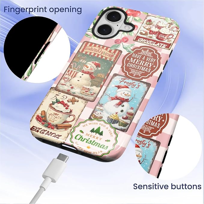 Case for iPhone 17, Scratch Resistant Hybrid Double Layer Hard Shell，Vintage - Image 7