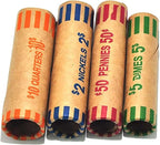 L LIKED 256 Assorted Preformed Coin Wrappers Rolls by LLIKED