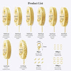 Ecoofor Gold Necklace Chains for Jewelry Making, 62.3 Feet 8 Rolls Jewelry - Image 3