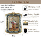Vintage Picture Frame 5x7 Antique Ornate Photo Frame Tabletop and Wall Hanging - Image 4