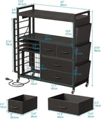 VENNQD Large Craft Organizer and Storage Rolling Cart Compatible - Image 3