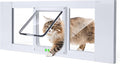 【Solid Wood】 Cat Door for Window, Fit Width 31"-38" Window, 3-Min Install by HOMEPEDIA